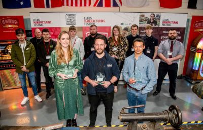 Adam Benn winner of ‘Future Manufacturing Leader Award’ at Leeds Manufacturing Festival Awards